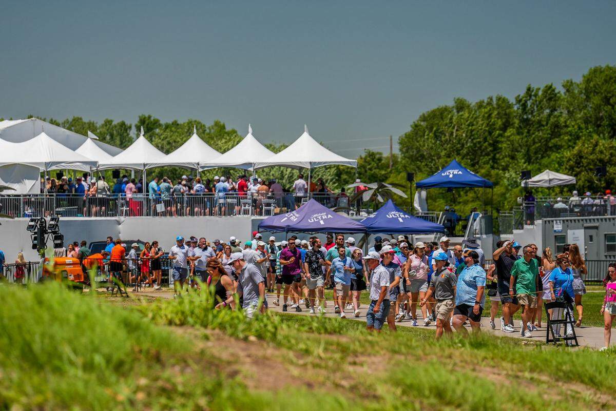 Spectators still came out in droves to Crestview Country Club to watch the Wichita Open this week after severe weather damaged the hospitality suites earlier in the week.