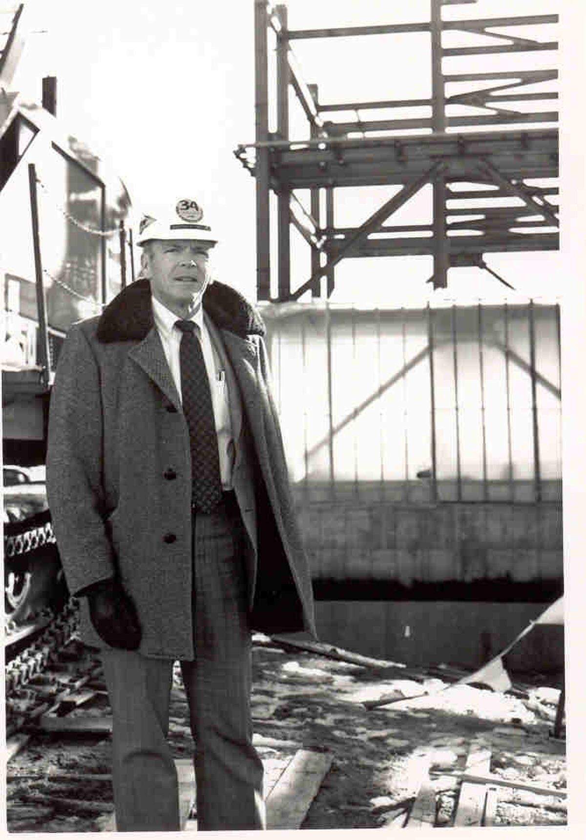 Martin Eby Jr. on a job site in an undated photo.