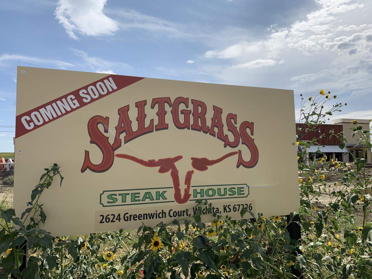 Managers are in the process of hiring a staff for the new Saltgrass Steak House, which should open in about a month at K-96 and Greenwich.