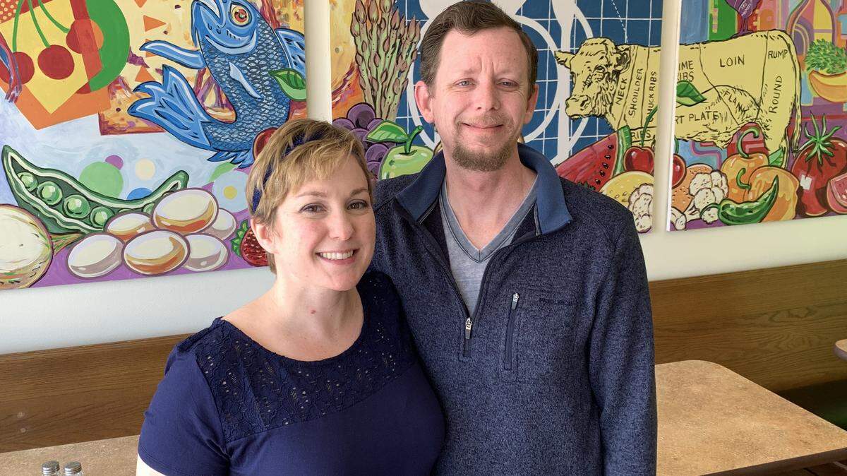 Kira Watt, left, is closing her Perfect Plate business so she can spend more time with her husband, Doug, right, and her two small children.