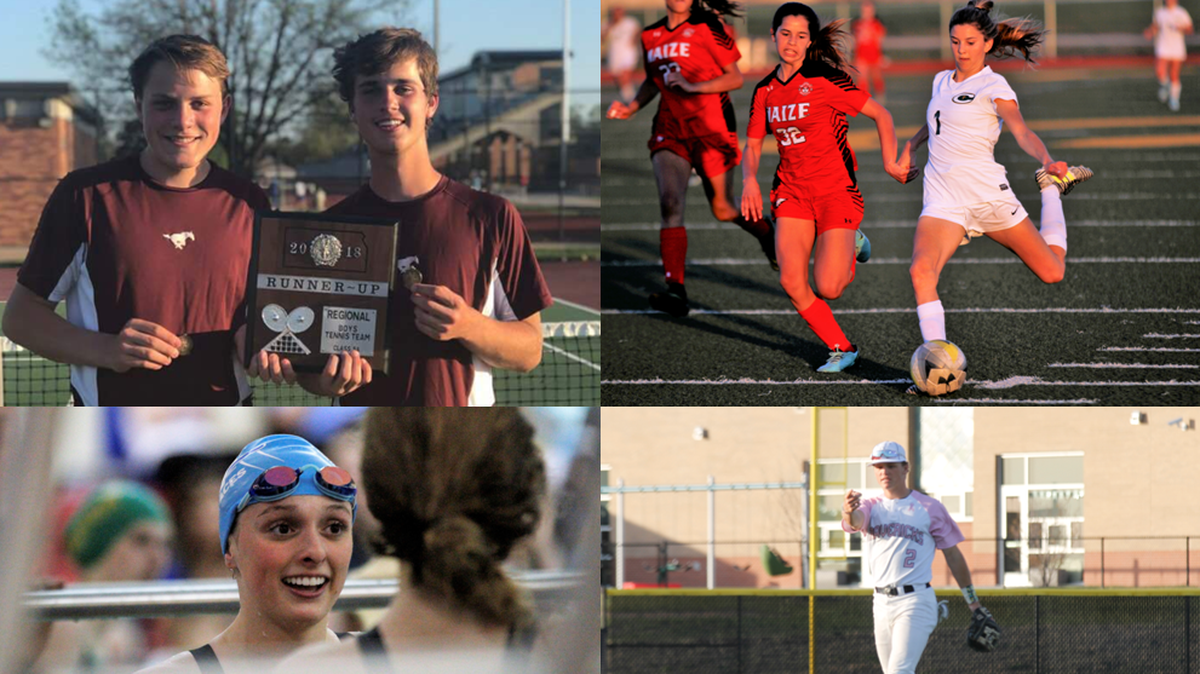 Salina Central's Will Hayes/Reed McHenry (top left), Carroll's Khloe Schuckman (top right), East's Gillian Pierce-Butt (bottom left) and Maize South's Jack Wagner (bottom right) had standout performances this week.