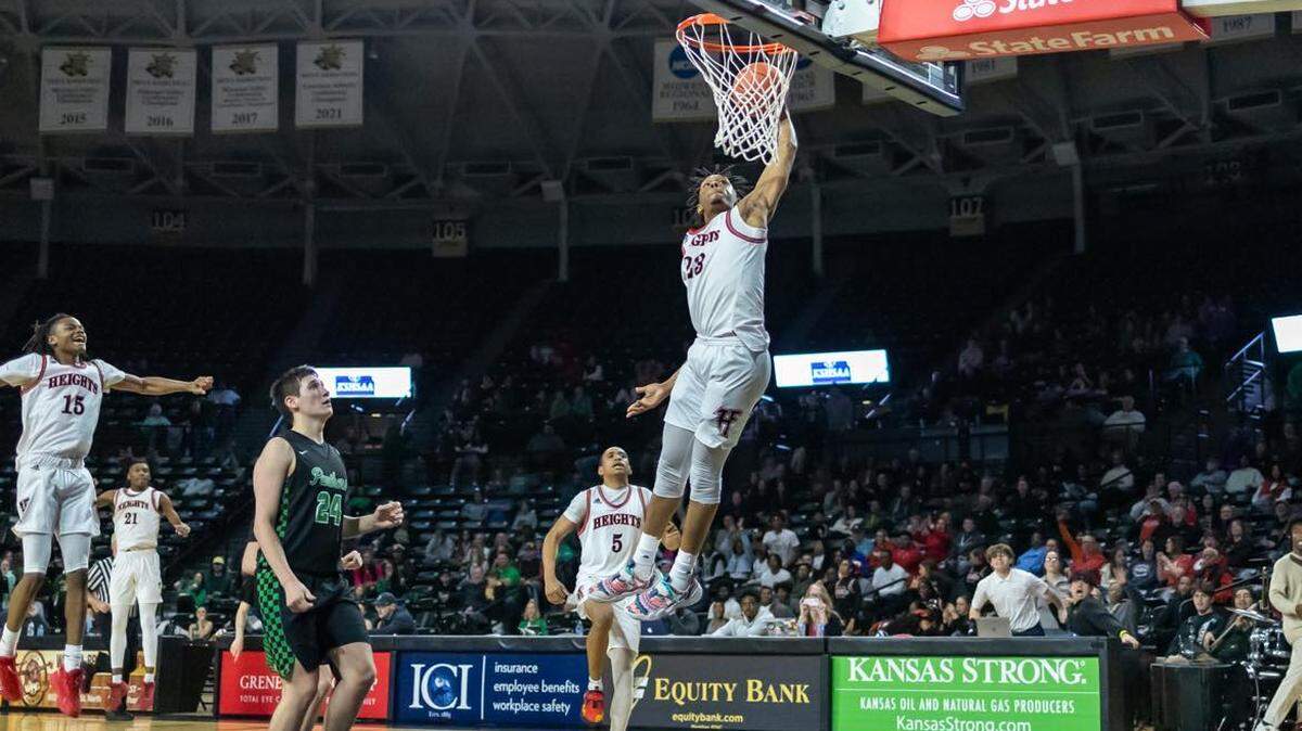 Wichita Heights junior T.J. Williams was named a first team all-state player in Class 6A this season.