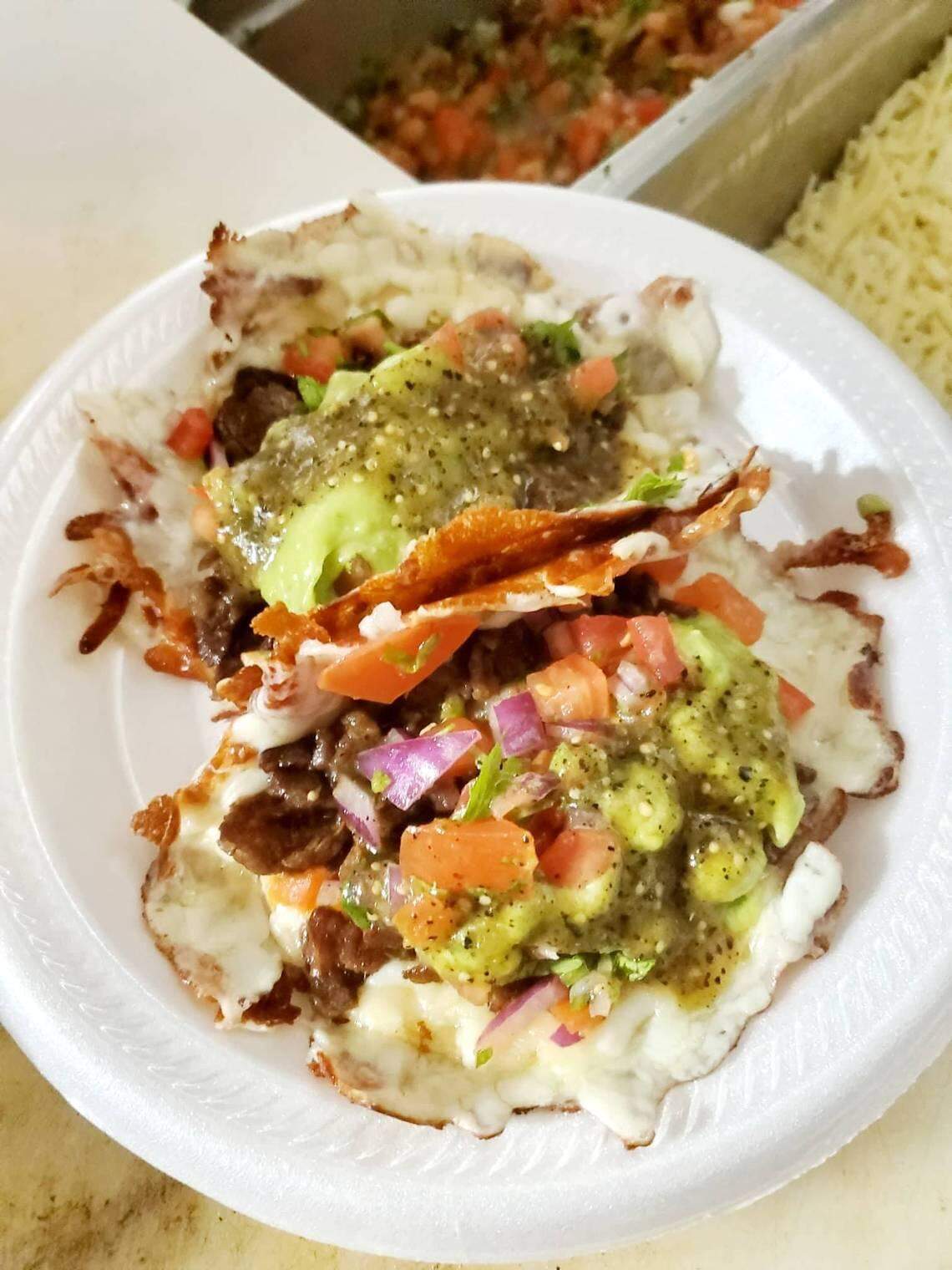 Tacos tj 664 serves tacos made on a disc of melted cheese.