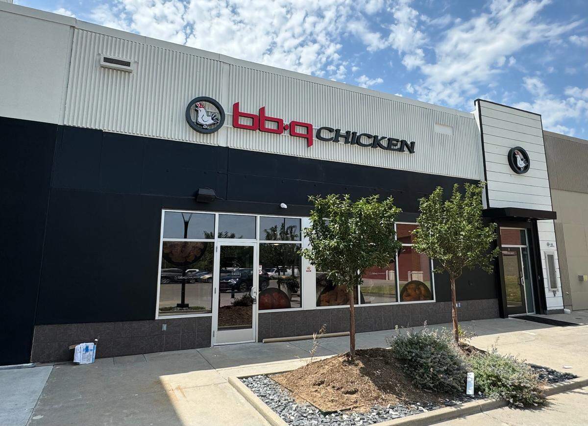 The entrace to the new Bb.q Chicken is on the east-facing side of Towne East Square.