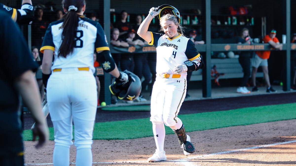 Wichita State softball senior Zoe Jones returned from an injury to hit a home run in her first game back on her senior day this past Saturday.