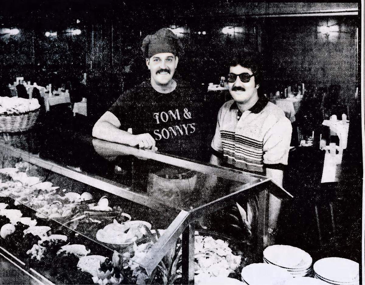 Sonny Glennon, left, ran the kitchen and Tommy D’Annunzio, right, ran the bar at Tom & Sonny’s, a once-favorite Wichita supper club.