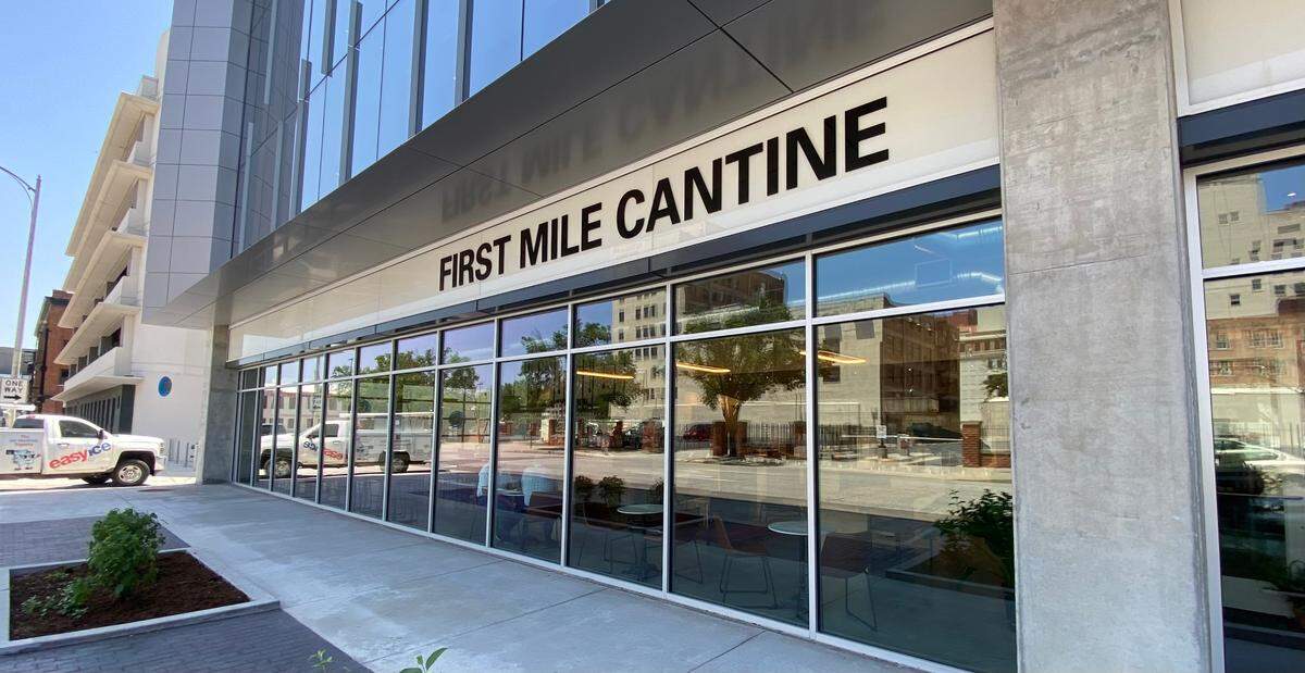 First Mile Cantine officially opens Tuesday on the English-facing side of Fidelity Bank’s new RISE Car Park at.