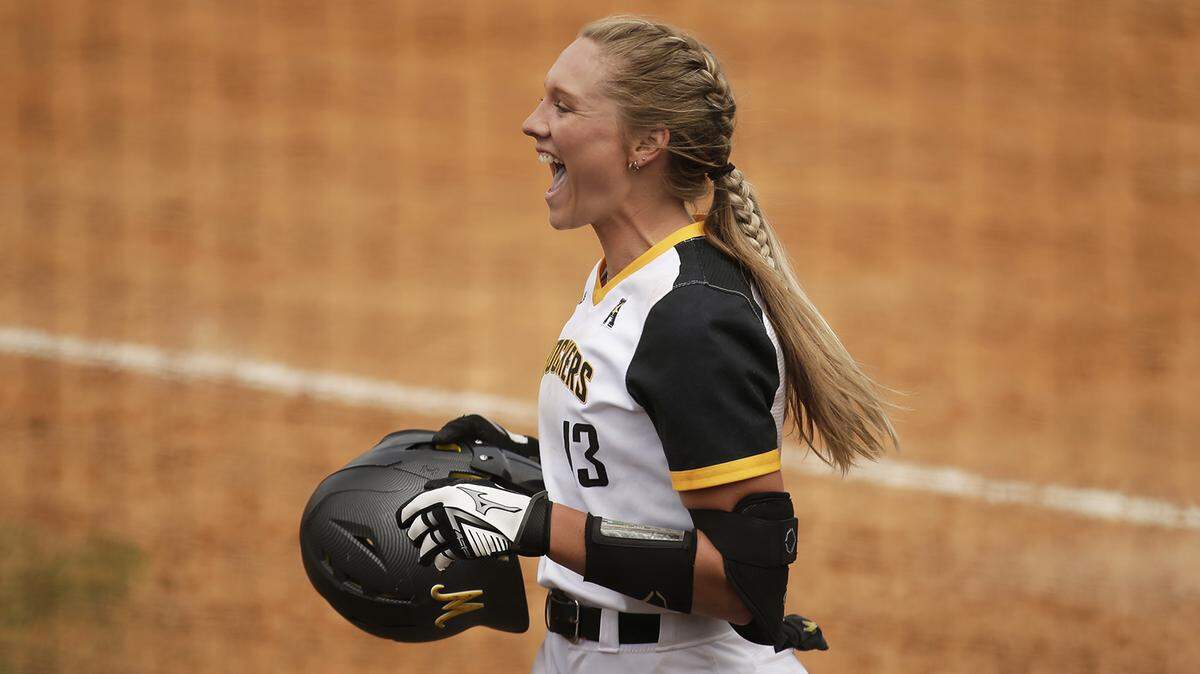 Wichita State softball senior Ryleigh Buck returned to the program for moments like Saturday when she hit two home runs against No. 1 Oklahoma in an NCAA Regional game.