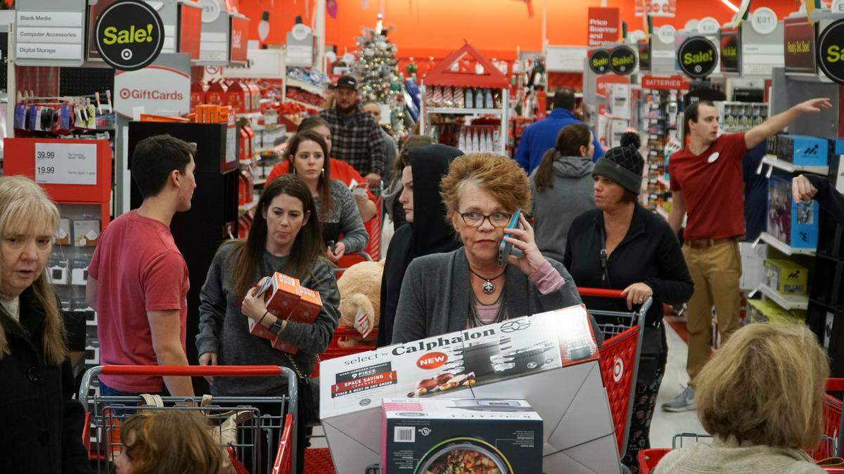 Black Friday shoppers filled the aisles of Target on West Maple. The doors opened at 5 p.m. on Thanksgiving and the first few folks began arriving at 11:30 a.m.