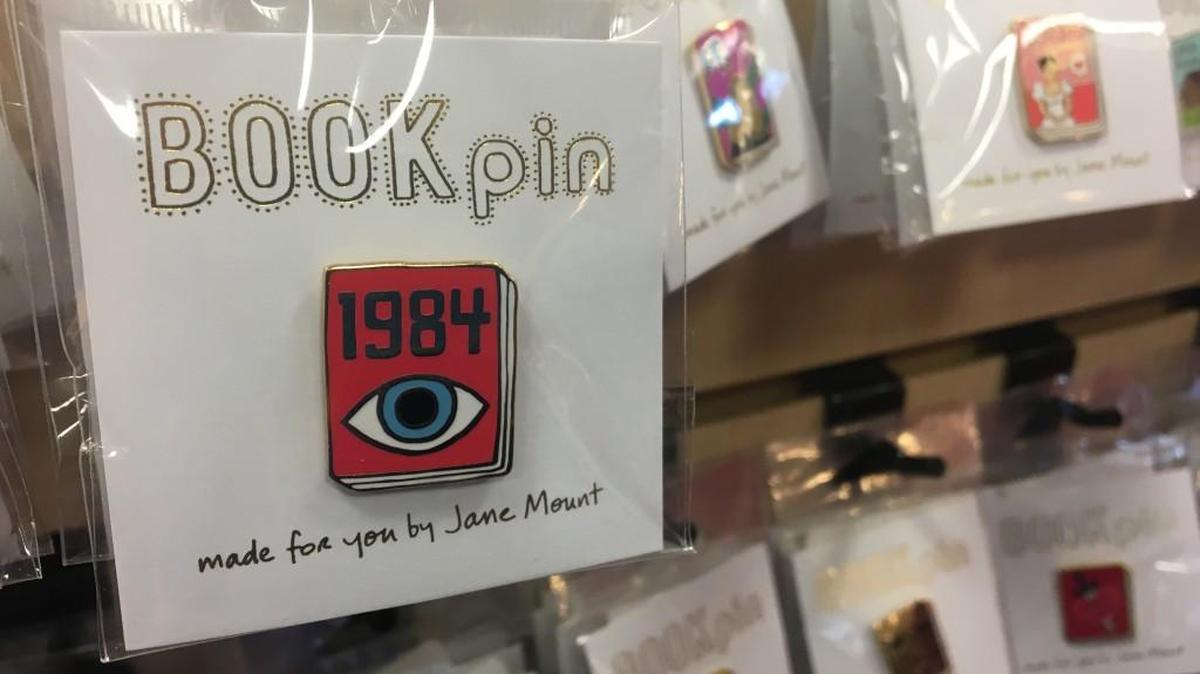 Book nerds can display their favorite book cover or character with a lapel pin from Ideal Bookshelf, Out of Print or Chronicle Books.