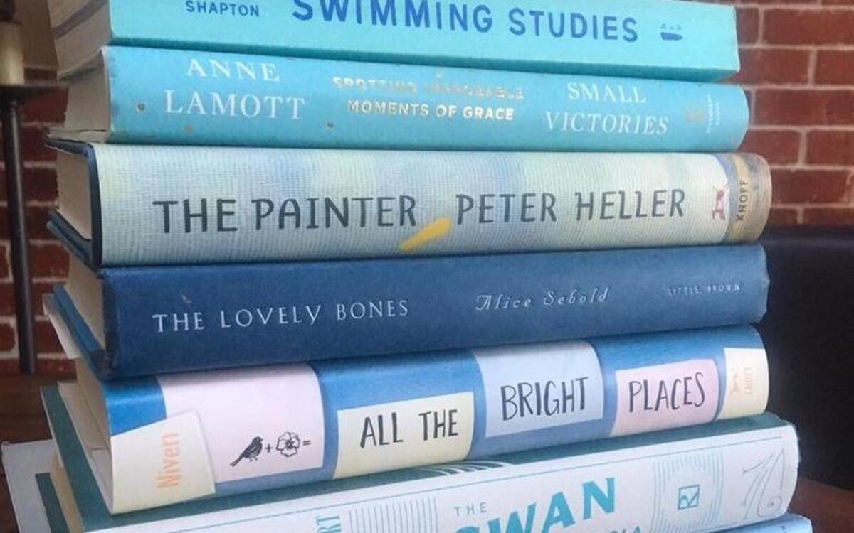 One of the categories for our 2017 reading challenge: a book with a blue cover. And you shouldn’t have trouble finding one.