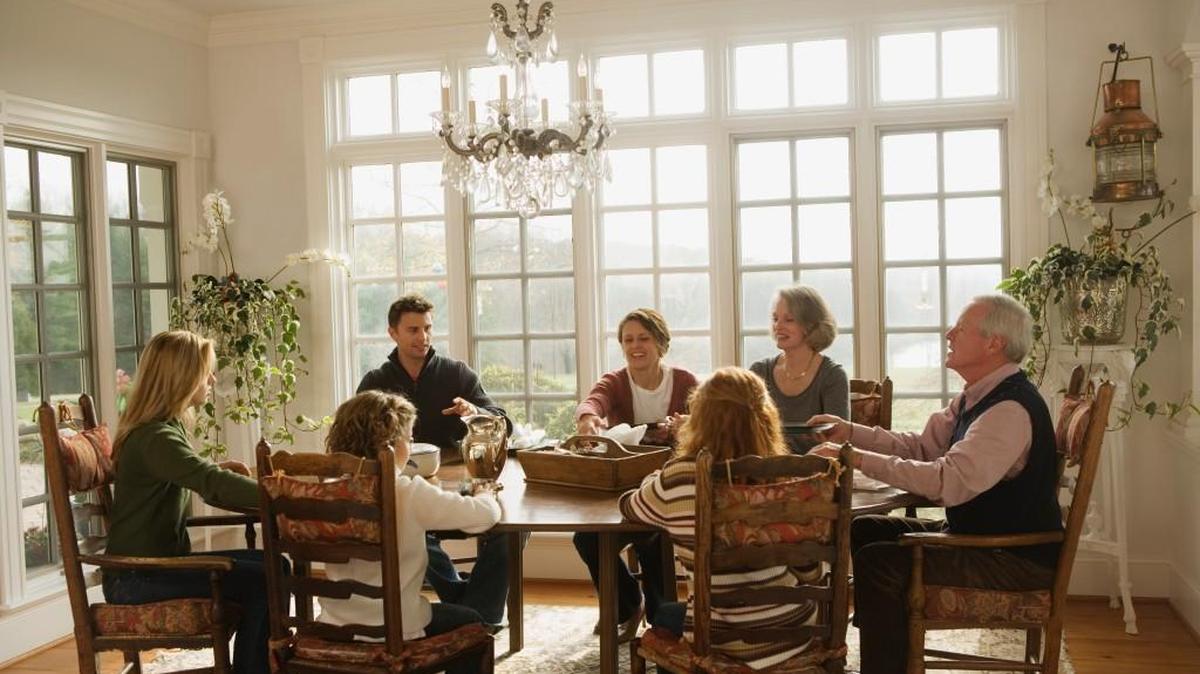 When people sit down together at a table to eat, they get more than nourishment.