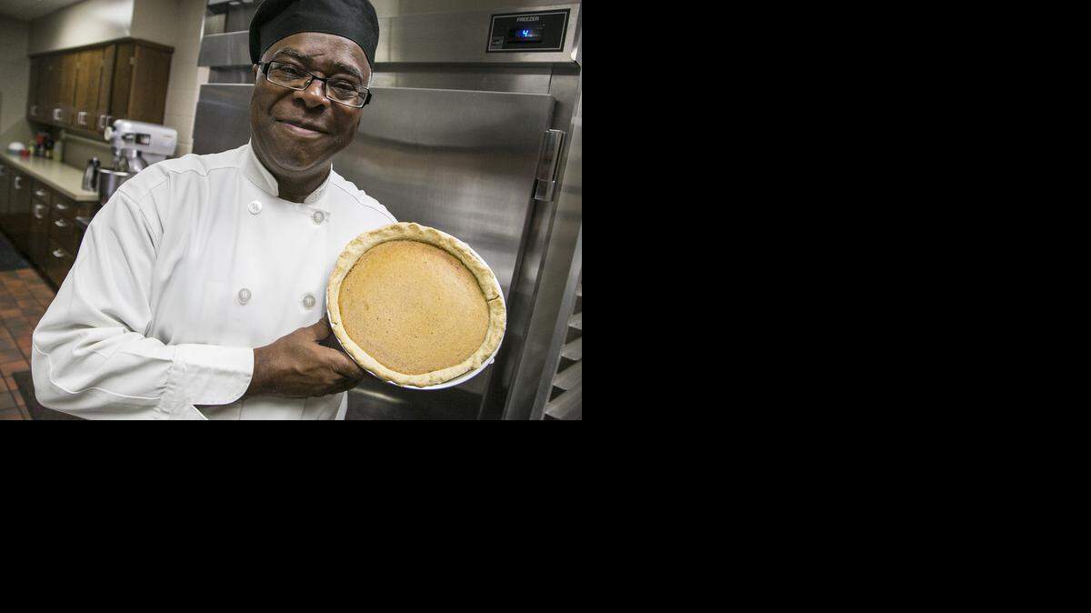 
Gregory Cole, an instructor with the Butler County Culinary Arts porgram, says Thanksgiving isn’t Thanksgiving without sweet potato pie. 
