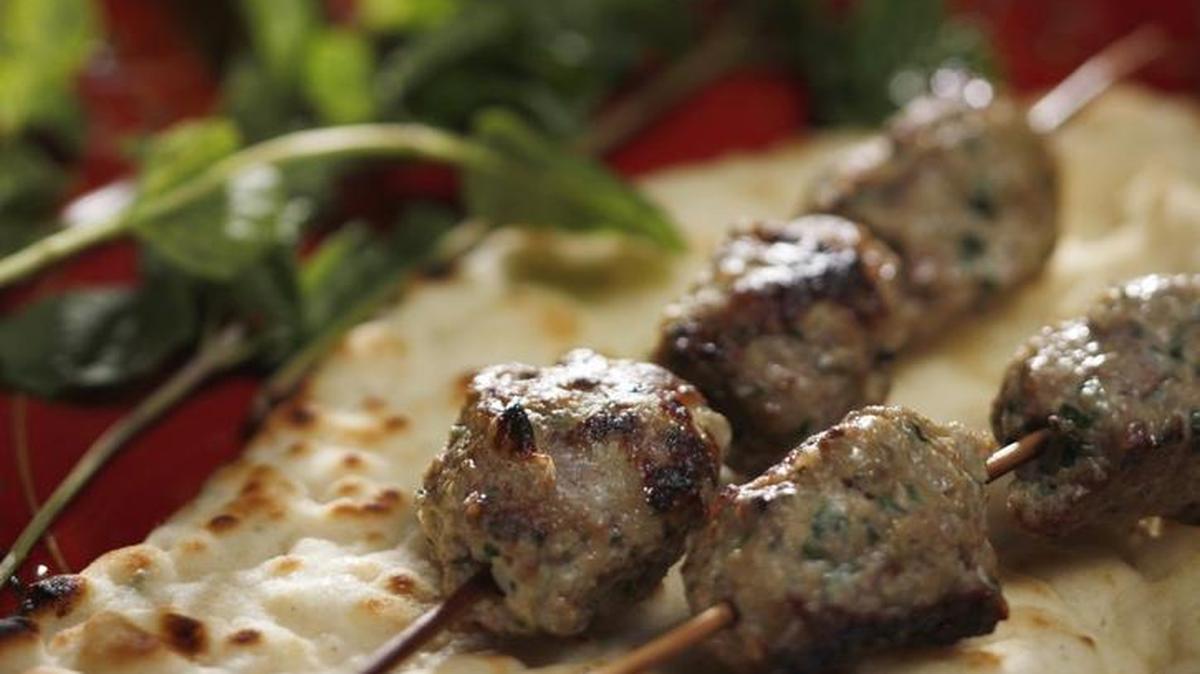 Grilled kefta is a perfect patio meal.