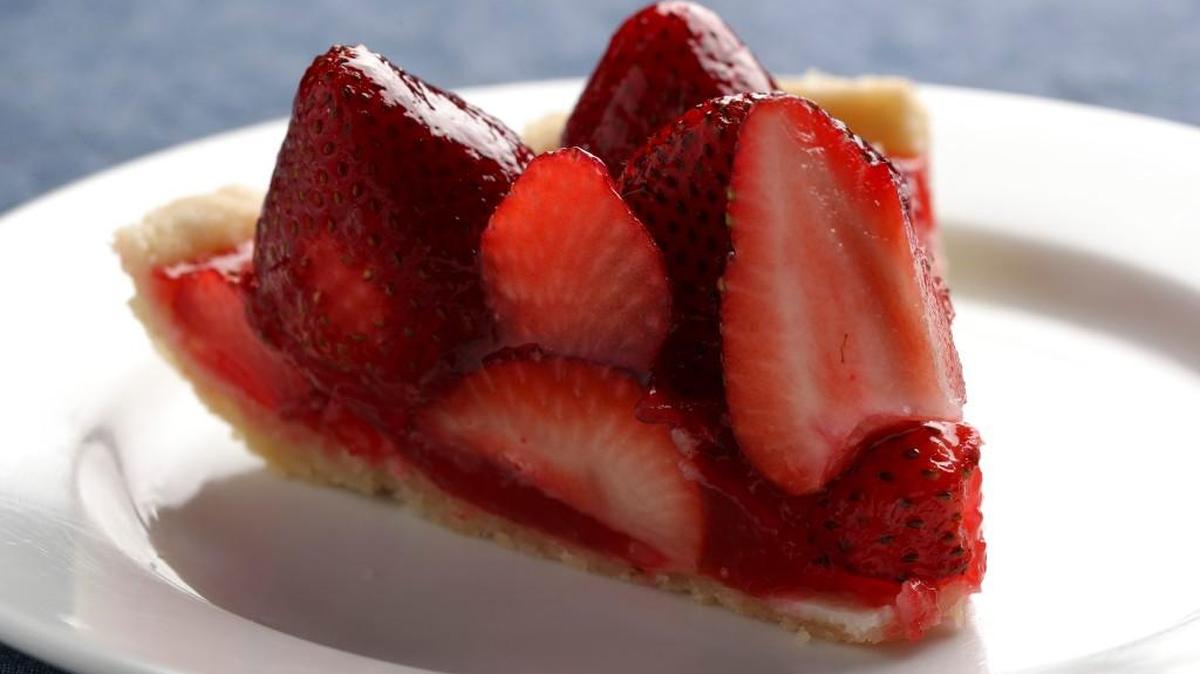 Strawberry pie is a fresh summer treat.