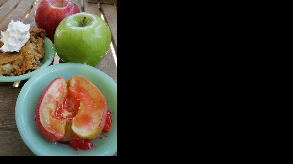 
Red Hot apples and apple cake are two easy-to-make desserts featuring apples. 
