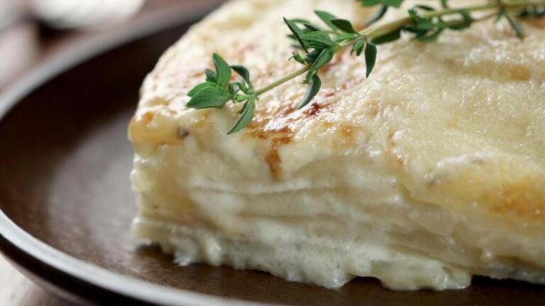 Celeriac and Parmesan gratin is comfort food with a touch of fancy