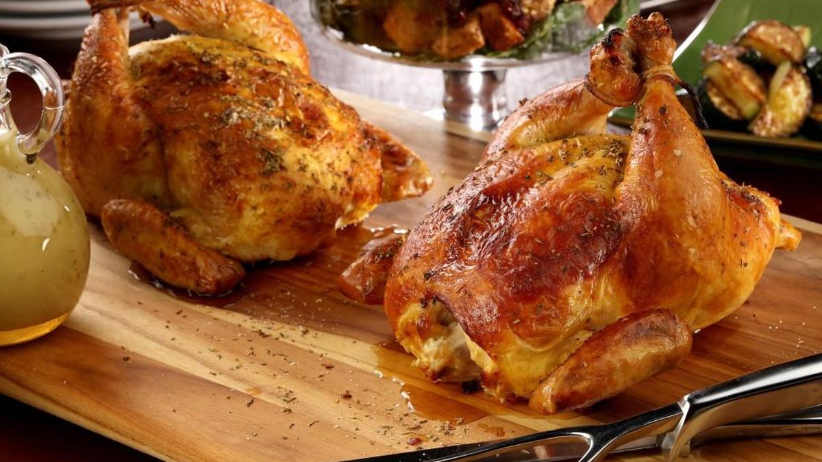 Roast chicken with bread salad is adapted from the Zuni Cafe recipe.