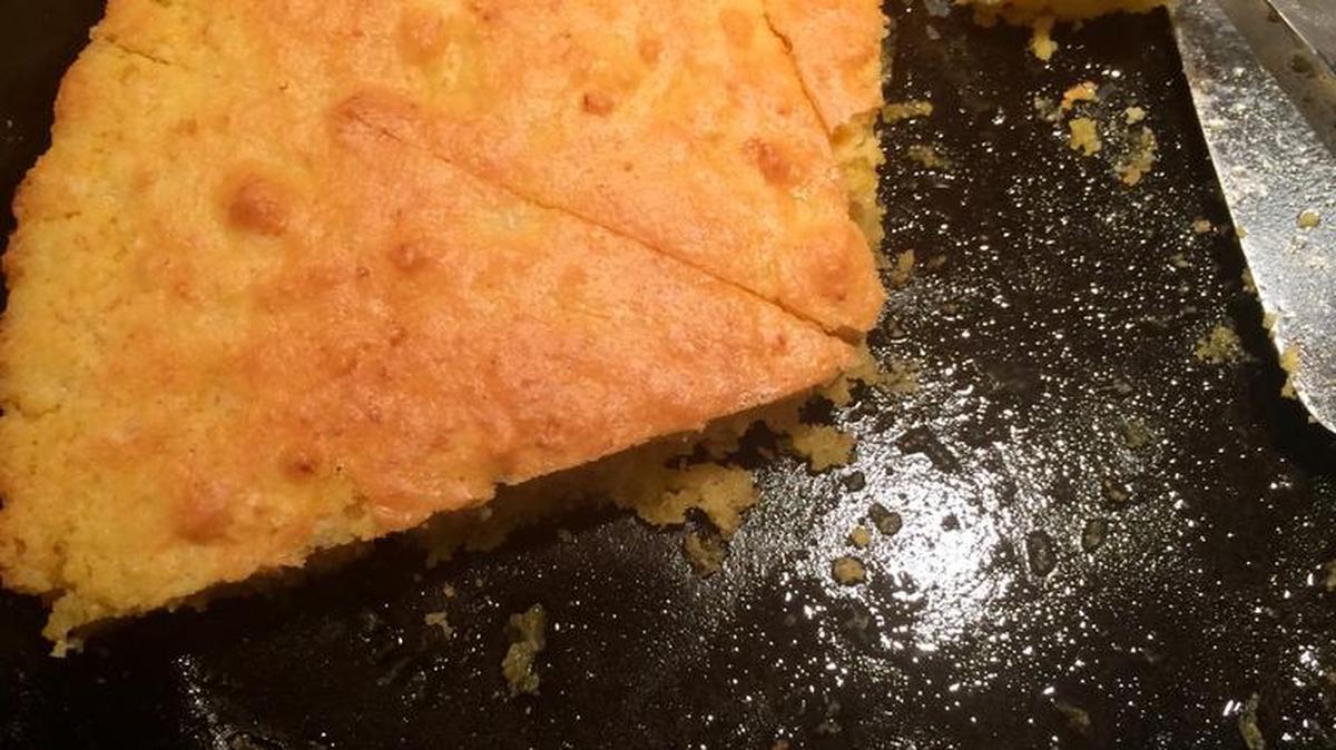 This cornbread recipe tastes best when made in a cast iron skillet.