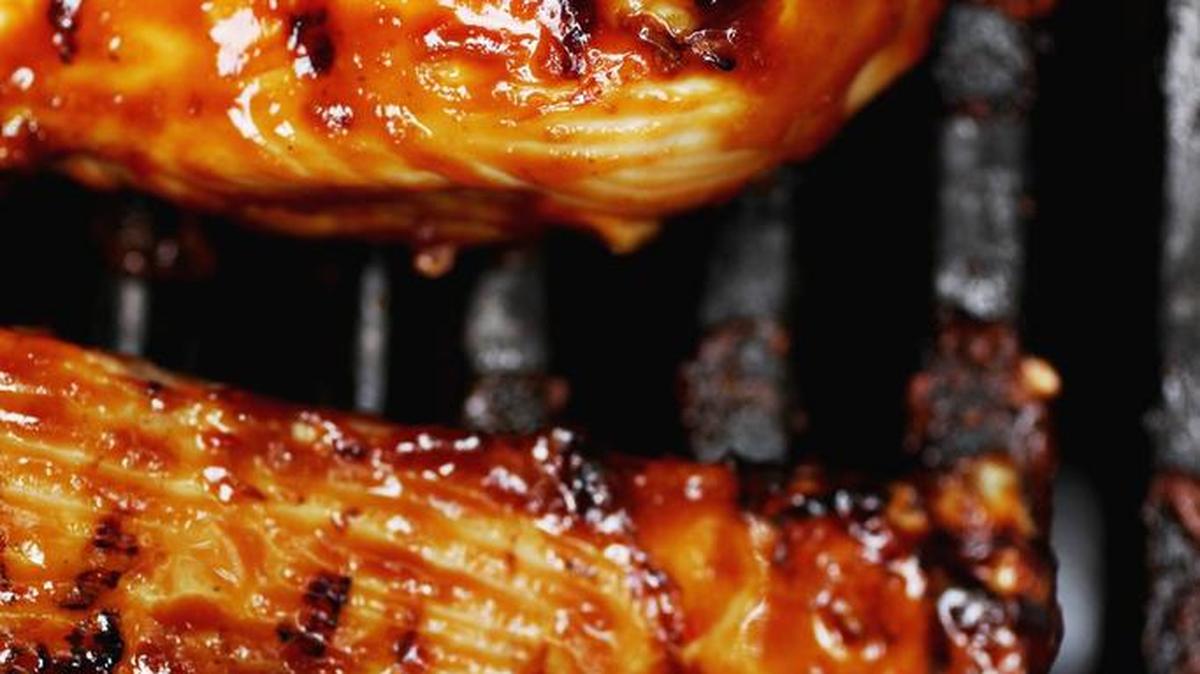 Grilled Glazed Boneless Chicken Breasts from “Master of the Grill: Foolproof Recipes, Top-Rated Gadgets, Gear”