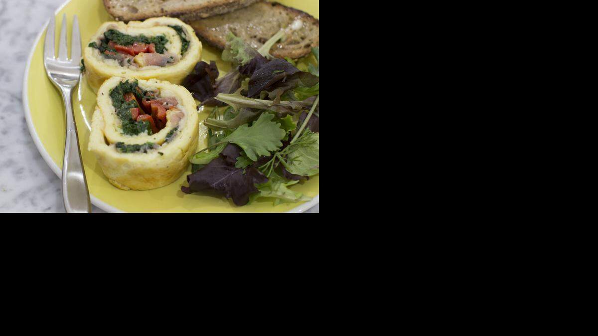 
Think of a roulade as a big edible cigar-shaped container for just about any filling of your choice. 
