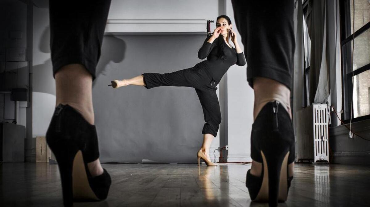 Avital Zeisler teaches a lesson of self-defense in heels to a student in a private session in New York. Zeisler, an expert in hand-to-hand combat, is not the first or only person teaching such self-defense techniques. The instructional website Howcast has posted videos about using heels in self-defense.