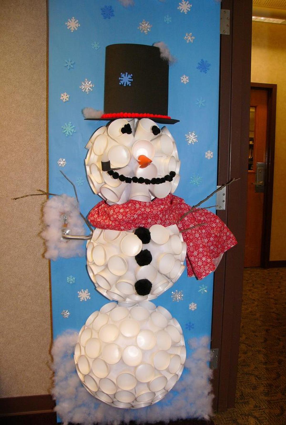Employees of the 10 branches of Mid American Credit Union have a door-decorating contest. This one is at 8404 W. Kellogg Drive.