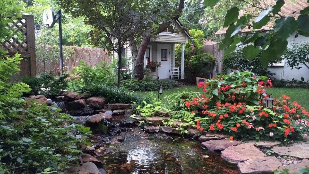 
The Perrys’ backyard in Riverside.
