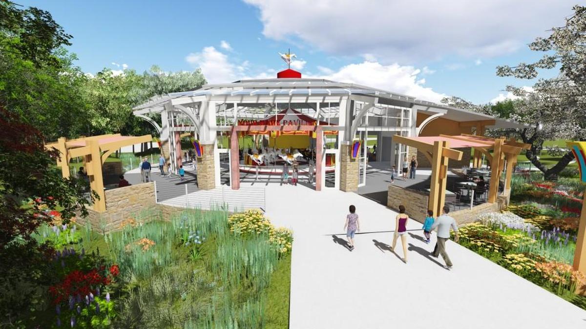 This schematic design shows what the Botanica carousel will look like.