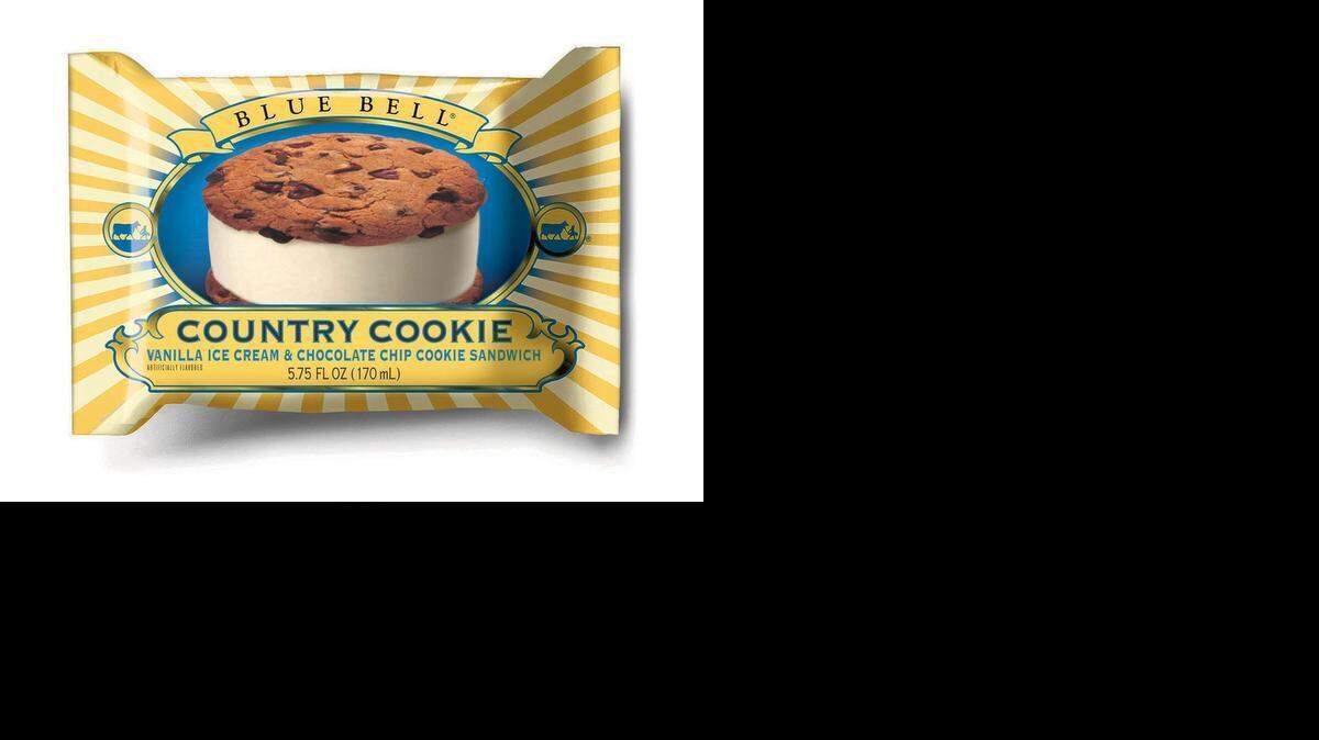 
This undated photo provided by Blue Bell shows Blue Bell Chocolate Chip Country Cookies. Blue Bell Ice Cream has voluntarily suspended operations at an Oklahoma production facility that officials had previously connected to a foodborne illness linked to the deaths of three people, the company announced Friday. Sam’s Club and Kroger have joined H-E-B in halting sales of Blue Bell products.
