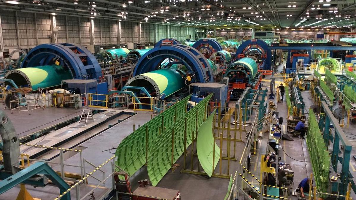 Spirit has increased its number of automated machines that drill and fasten aluminum panels to sections of the airframe of the Boeing 737.