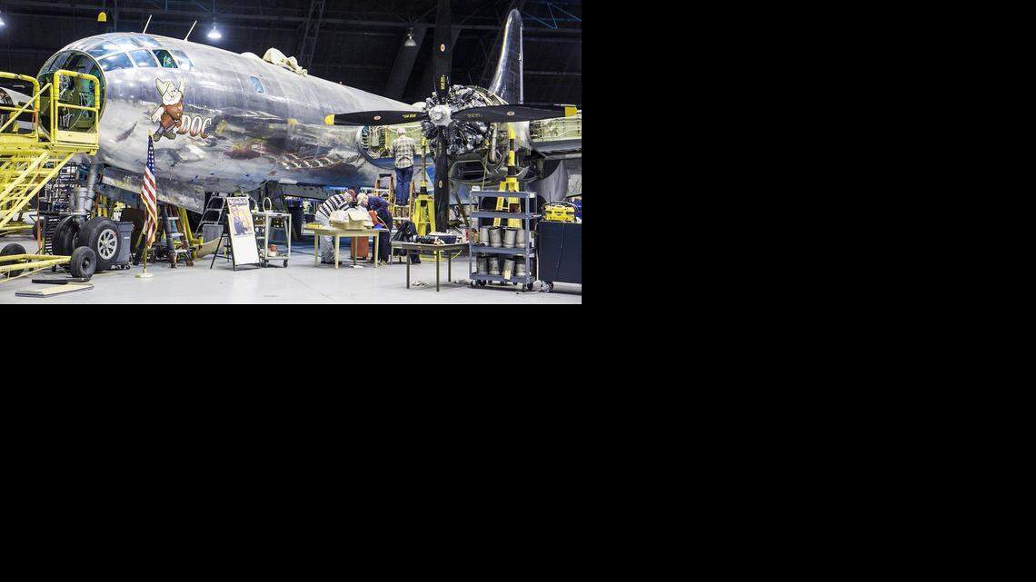 
Renovation continues on “Doc,” a Boeing B-29 bomber. December marks the plane's 70th birthday, delivered in Dec., 1944. The plane was going to fly before the end of this year, but it now will be spring before it will make its first flight. 
