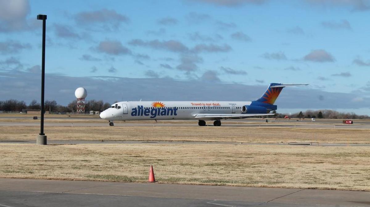 An Allegiant Air MD-80 taxis at Wichita Eisenhower National Airport in February. Allegiant announced Tuesday it was resuming nonstop, seasonal service to Orlando, Fla., beginning on May 25.