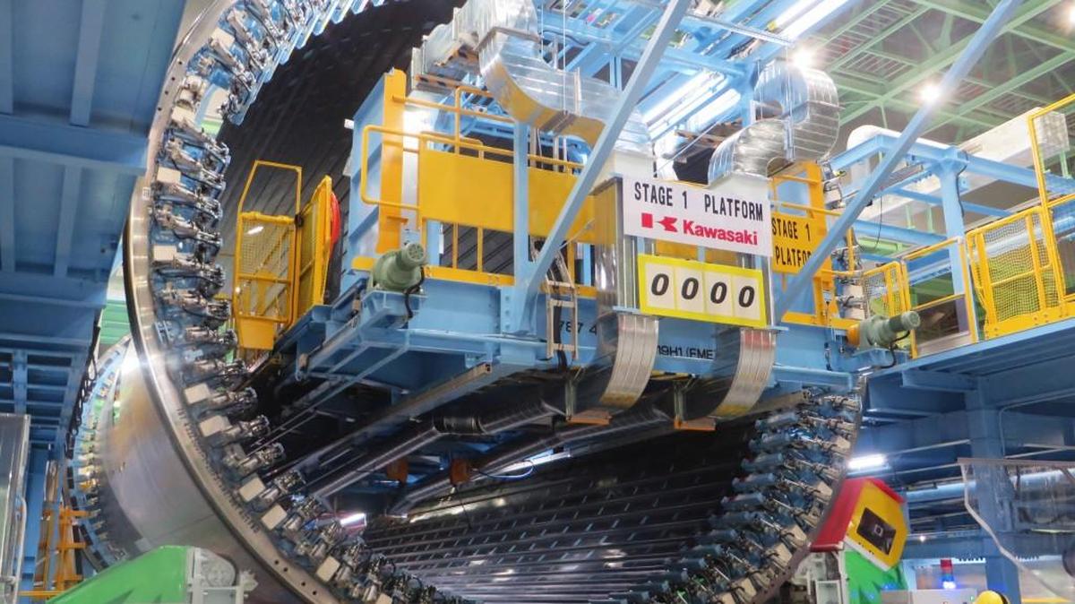 Major assembly of the first Boeing 787-10 Dreamliner has begun with Boeing partner Kawasaki Heavy Industries installation of the circular frames into the midforward section of the fuselage on Monday.