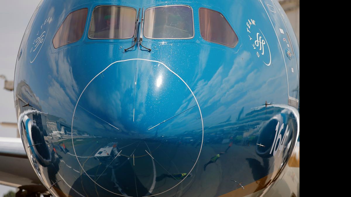 
A Boeing 787 Dreamliner prior to its demonstration flight in June at the Paris Air Show at Le Bourget airport, north of Paris.
