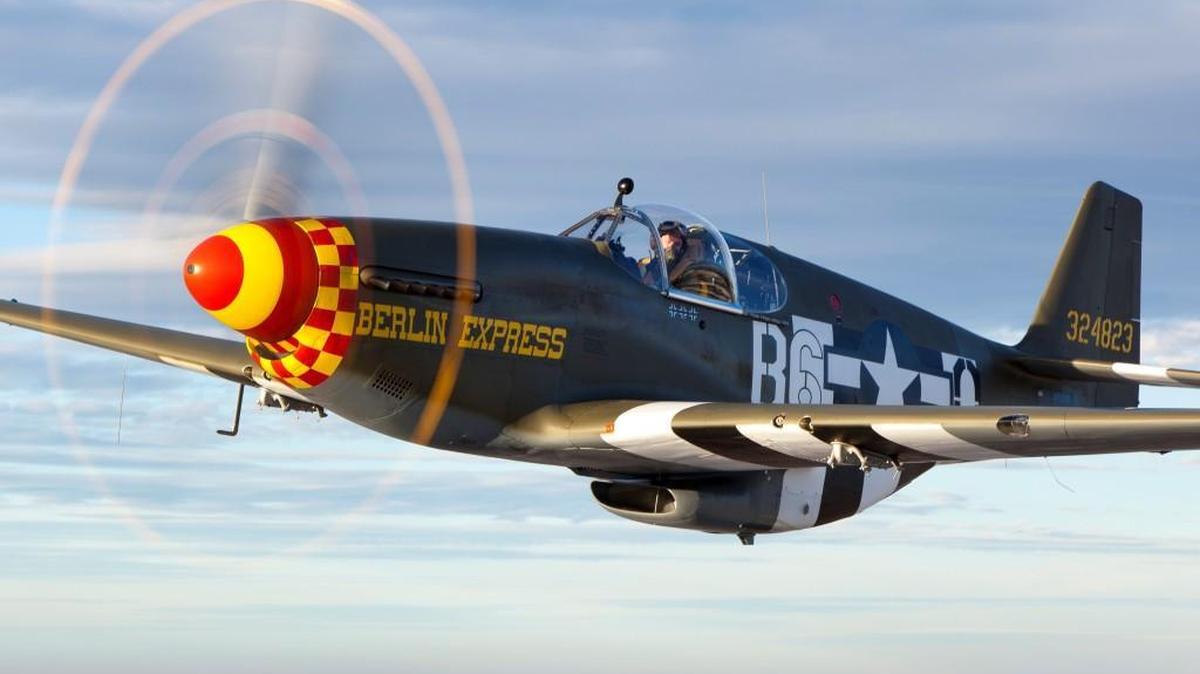 A restored P-51B Mustang will re-trace the trans-Atlantic crossing the legendary “Berlin Express” made to fight in World War II.