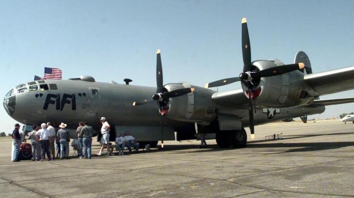 
B-29 Bomber “FiFi,” shown in this photo in 2000, will be one of the featured attractions at Great Bend Airport’s Airfest event, which will be held Friday through Sunday. 
