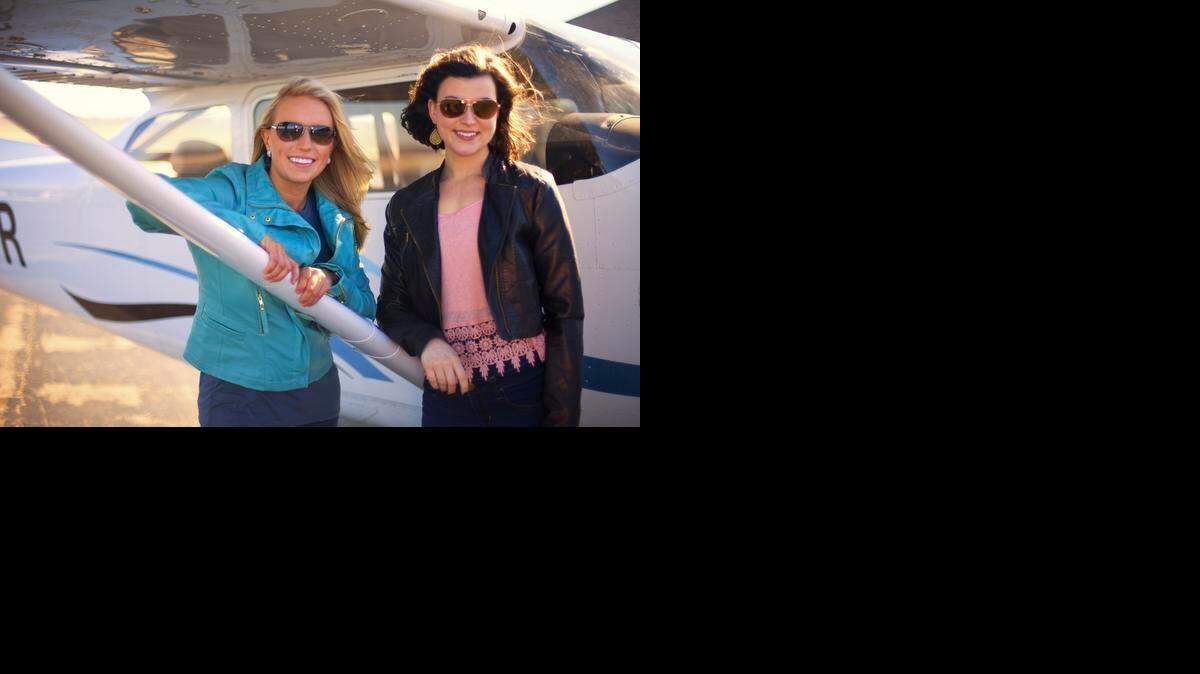 
Tiffany Brown, Kansas Department of Transportation Aviation Division deputy director, left, and Winfield High School senior Taylor Humprey will compete in the 2,199-nautical-mile Air Race Classic June 22-25.
