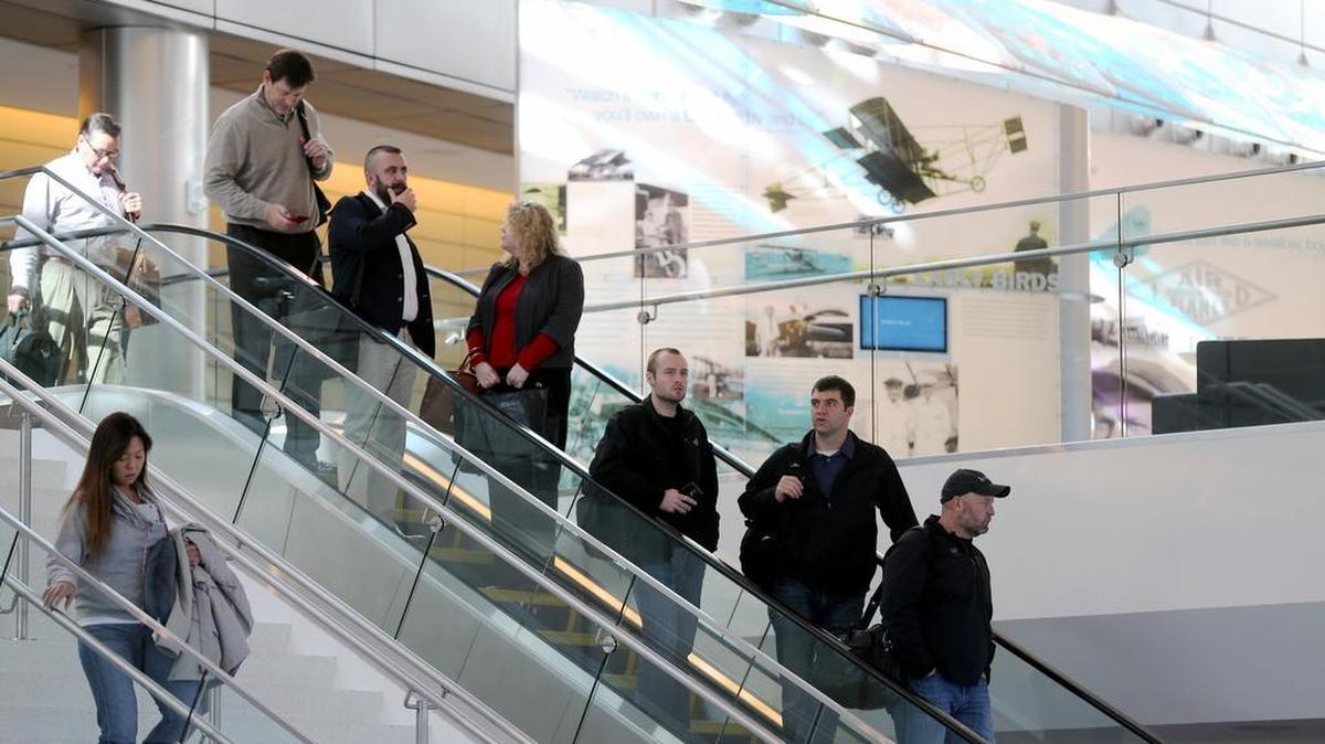 Travelers at Wichita Dwight D. Eisenhower National Airport. (Nov. 18, 2015)