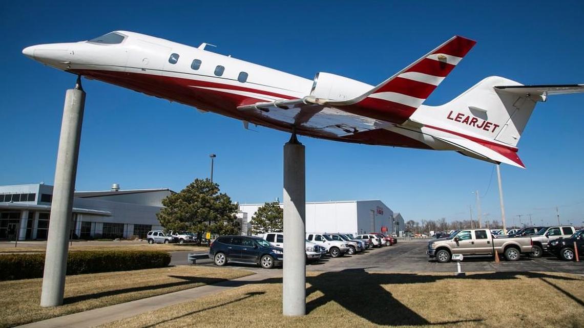 The entrance to Bombardier’s Wichita site and Learjet plant. (Feb. 24, 2016)