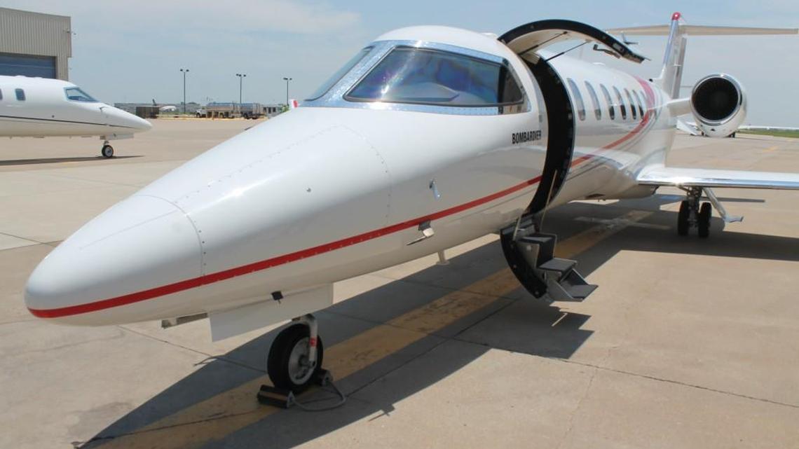 The Learjet 75, seen here at Bombardier’s site at Wichita Eisenhower National Airport, is one of only two Learjets currently in production.