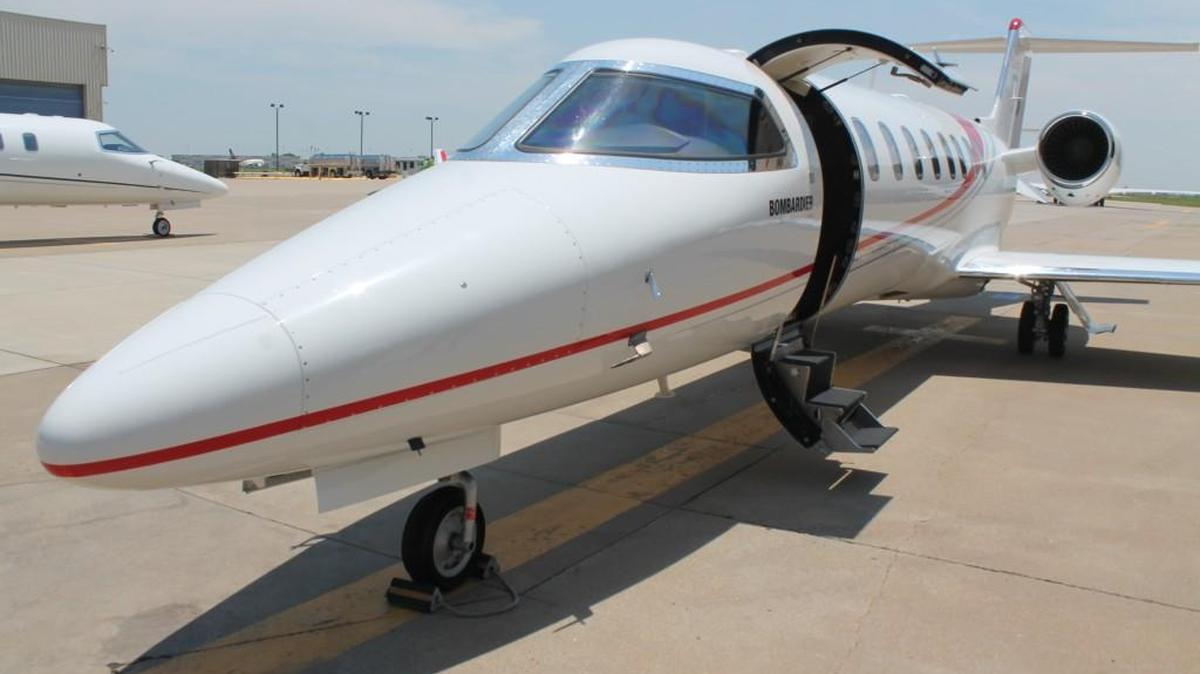 The Learjet 75, seen here at Bombardier’s site at Wichita Eisenhower National Airport, is one of only two Learjets currently in production.