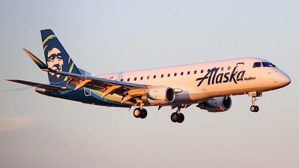 Alaska Airlines will use an Embraer E175 regional jet on its new Wichita-Seattle service beginning Thursday.