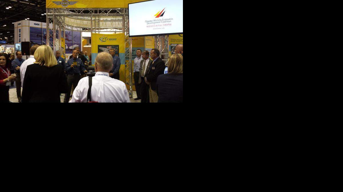 
The Greater Wichita Economic Development Coalition hosts a reception Wednesday at its exhibit space at the National Business Aviation Association conference in Orlando, Fla. The coalition is sharing space with area groups and businesses at the show, which ends Thursday.
