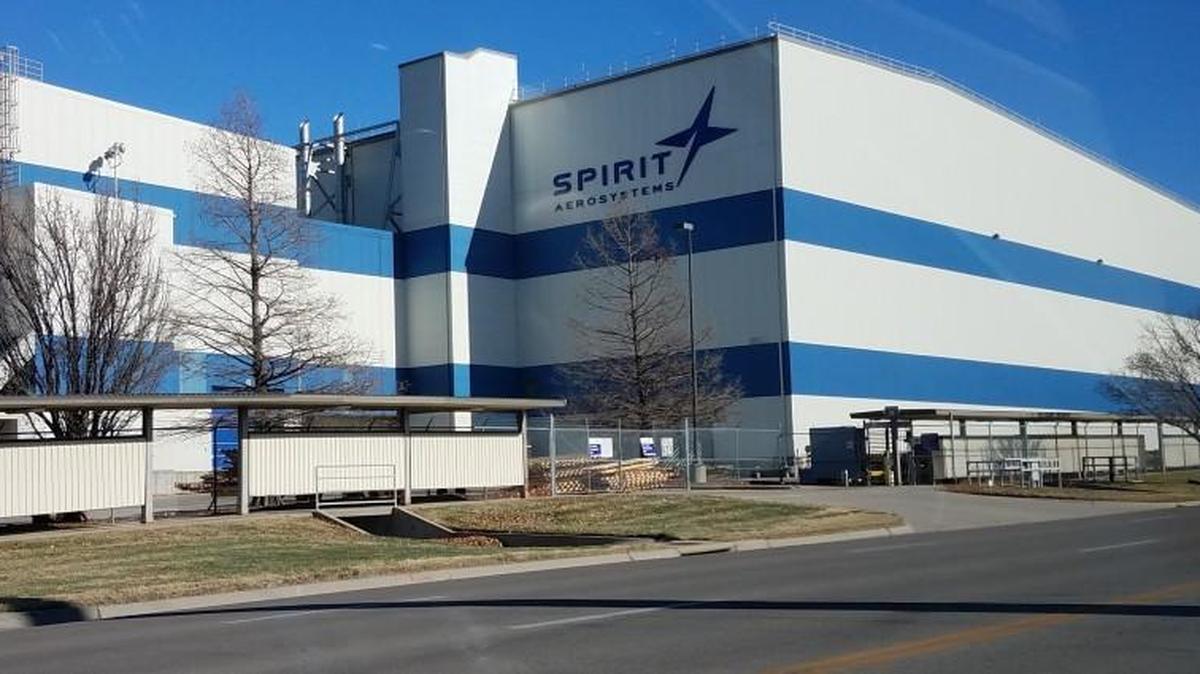 Spirit AeroSystems’ Wichita plant, as seen from MacArthur Road.