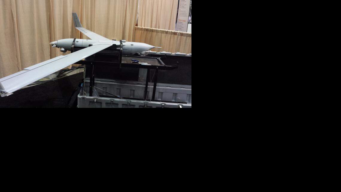 
One of the unmanned aircraft on display at the National Business Aviation Association’s convention in Orlando in October. The conference held two panel discussions on UAS.
