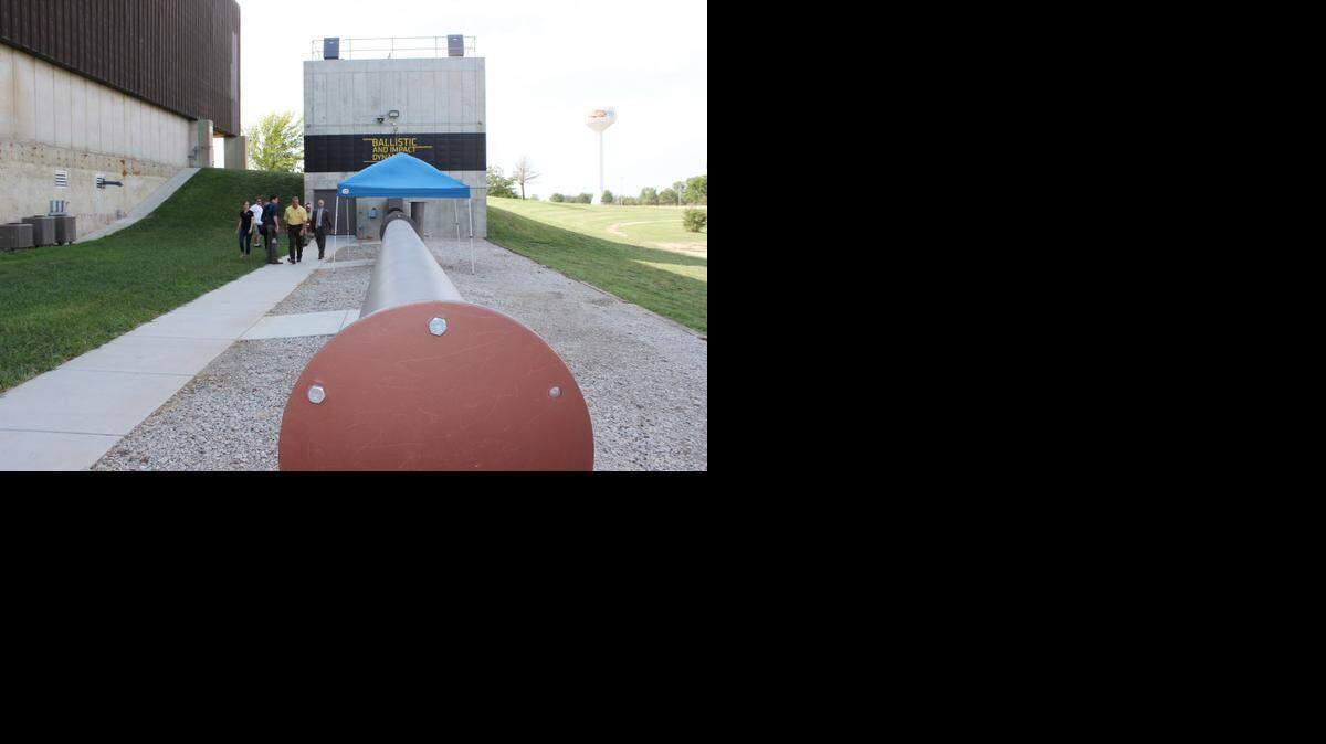
The range at the new Ballistics and Impact Dynamics Lab at the National Institute for Aviation Research is at the Kansas Coliseum. (August 14, 2014)
