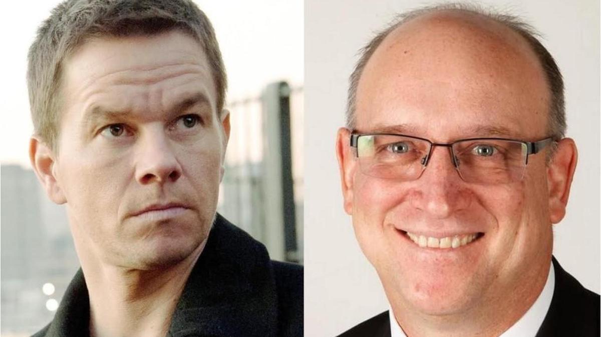 Does Mayor Jeff Longwell, right, look like actor Mark Wahlberg? If you think so, perhaps – like Longwell’s wife, Susie – you need to get your eyes checked.