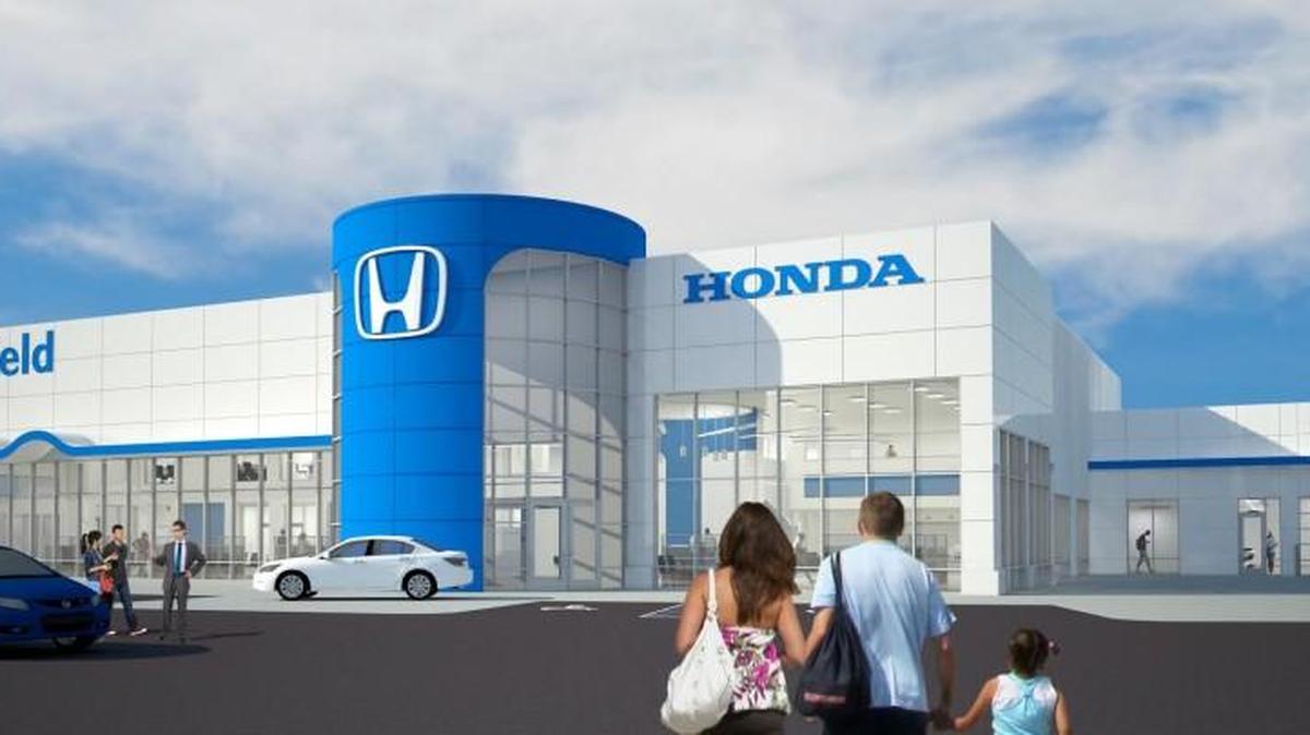 An illustration shows what the exterior of the new east-side Scholfield Honda dealership will look like.