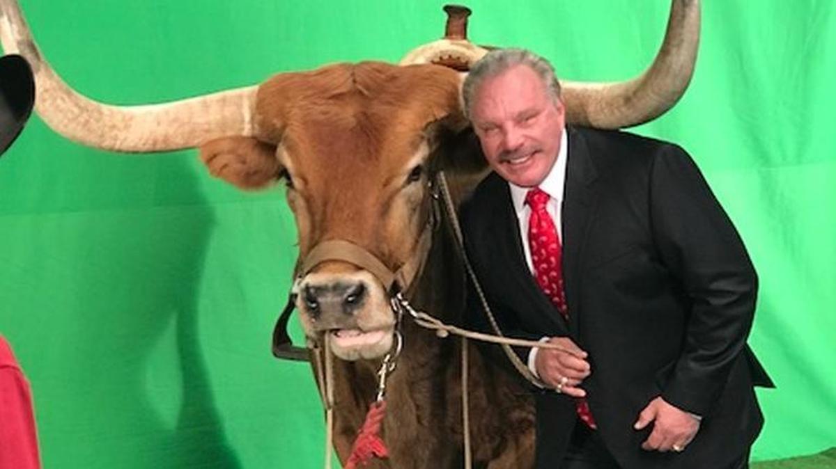 Brad Pistotnik and his buddy and fellow TV star, Domingo.
